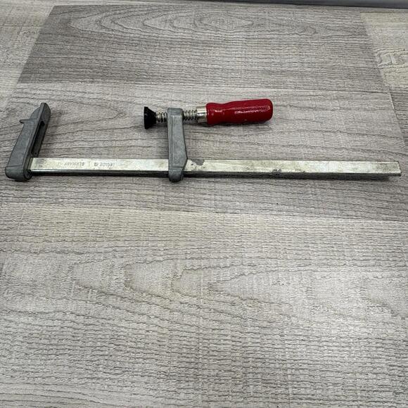 Vintage German Made Sliding Bar Clamp Red Wood Handle Made in Germany Tool - Picture 3 of 13